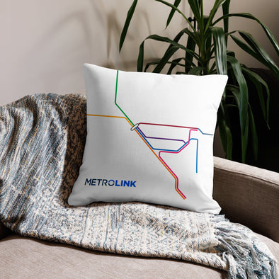 Metrolink Stick Map Premium Pillow