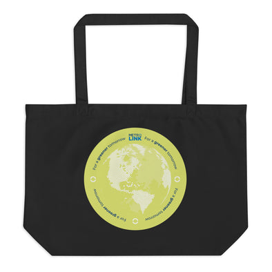Earth Day Greener Tomorrow (Round) Organic Tote Bag