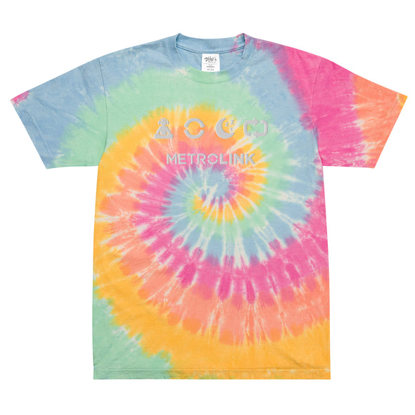 R.T.S.R. Oversized Embroidered Tie-Dye T-Shirt