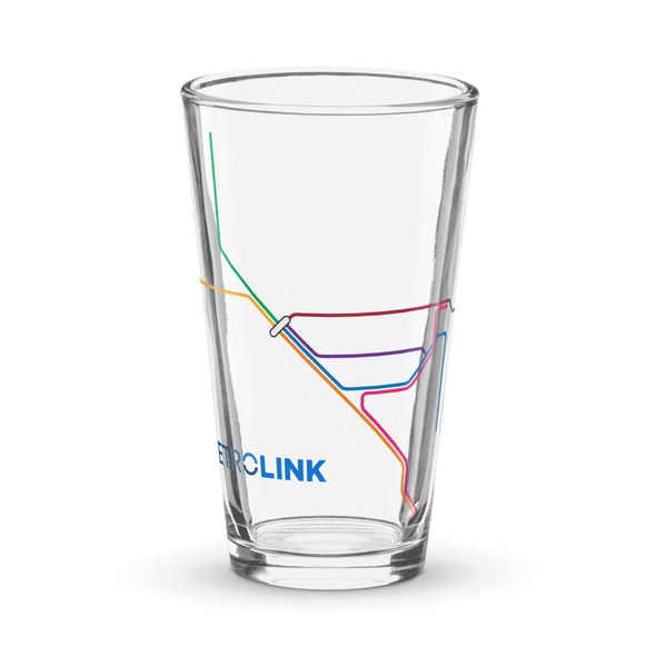 Metrolink Stick Map Pint Glass