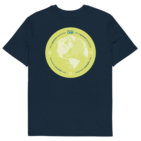 Earth Day Greener Tomorrow (Round) Unisex Organic T-Shirt