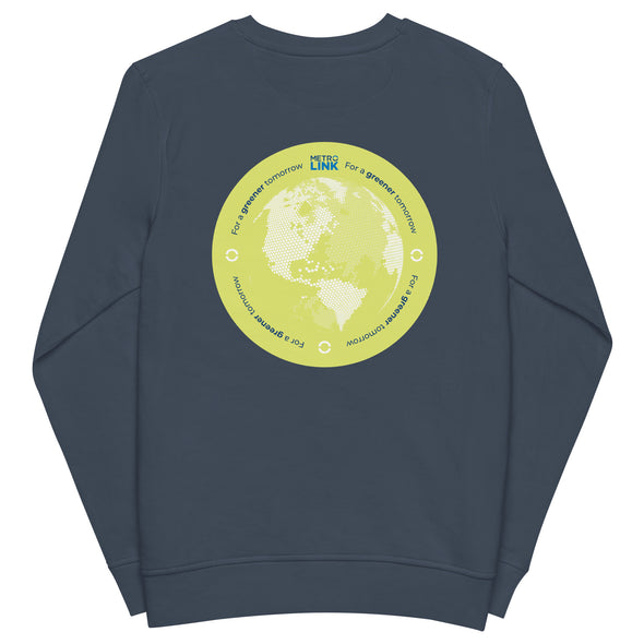 Earth Day Greener Tomorrow (Round) Unisex Organic Sweatshirt
