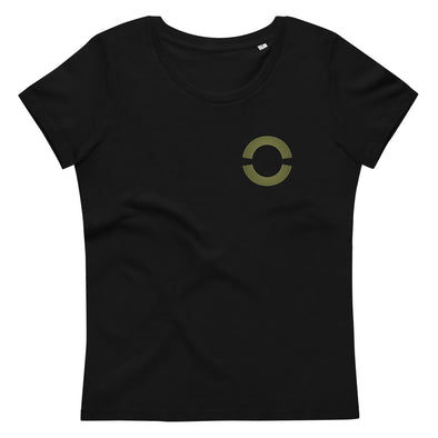 Earth Day Greener Tomorrow (Round) Women's Fitted Eco Tee
